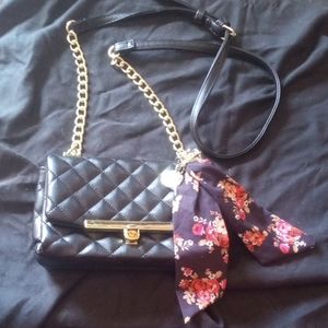 Steve Madden Black Quilted Women's Bag